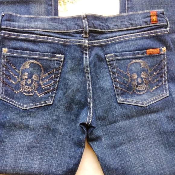 7 For All Mankind Denim - Seven for Mankind skull jeans size 28